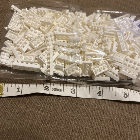 LEGO 1x2 Panel w/ Center Divider-Heel Protector White Large Qty No Label Read - Picture 13 of 16